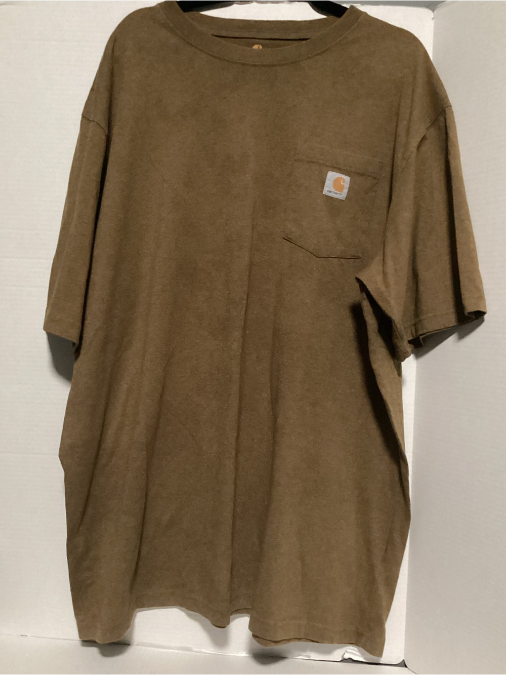 Carhartt Short Sleeve Pocket Tee in Brown Size Men 2x
